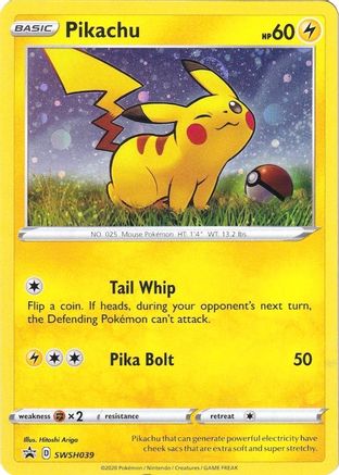 Pikachu SWSH039  - Holofoil SWSH Sword & Shield Promo Cards - Promo