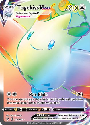 Togekiss VMAX (Secret) 191/185  - Holofoil SWSH04 Vivid Voltage - Secret Rare