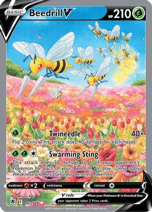 Beedrill V (Alternate Full Art) 161/189  - Holofoil SWSH10 Astral Radiance - Ultra Rare