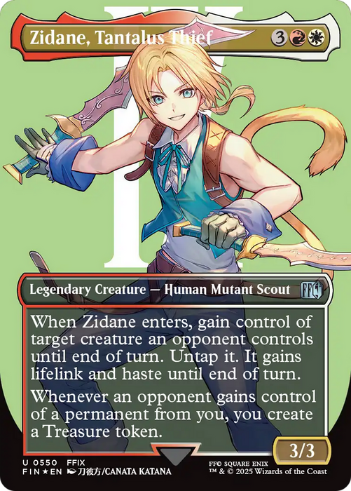 Zidane, Tantalus Thief (FIN-550) - FINAL FANTASY (Borderless) Foil