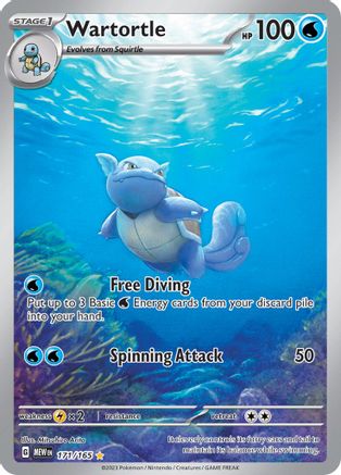 Wartortle 171/165  - Holofoil SV Scarlet & Violet 151 - Illustration Rare