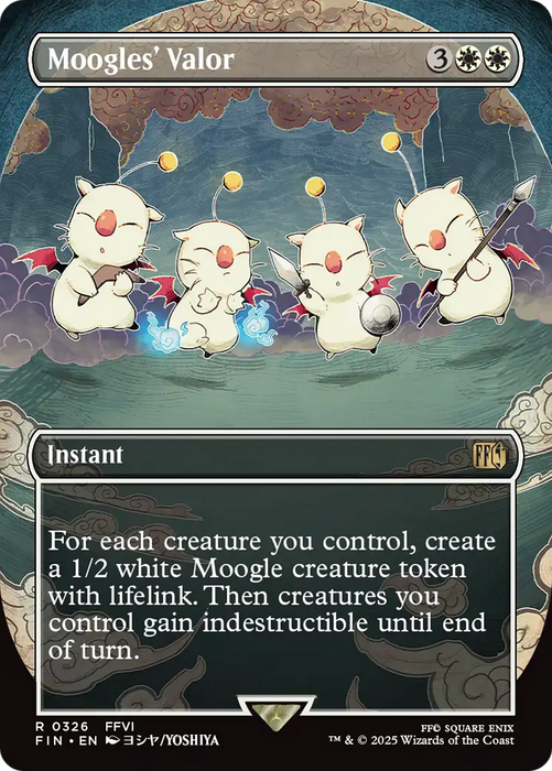 Moogles' Valor (FIN-326) - FINAL FANTASY (Borderless) Foil