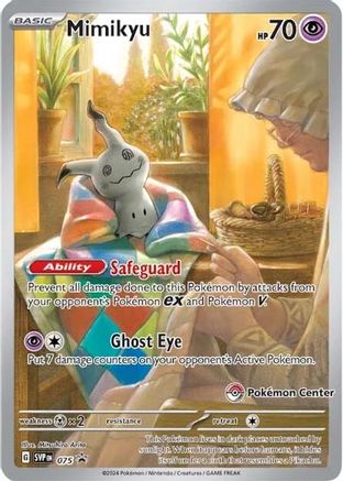 Mimikyu 075  pokemon center - Holofoil SV Scarlet & Violet Promo Cards - Promo