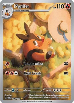 Pignite 097/086  - Holofoil SV White Flare - Illustration Rare