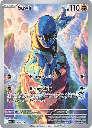 Sawk 130/086  - Holofoil SV White Flare - Illustration Rare