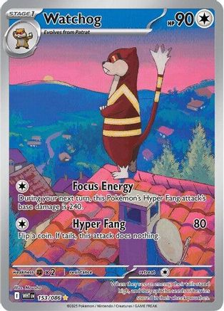 Watchog 153/086  - Holofoil SV White Flare - Illustration Rare