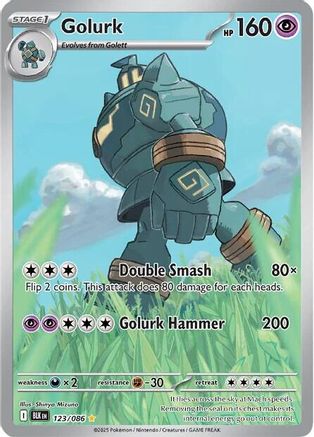 Golurk 123/086  - Holofoil SV Black Bolt - Illustration Rare
