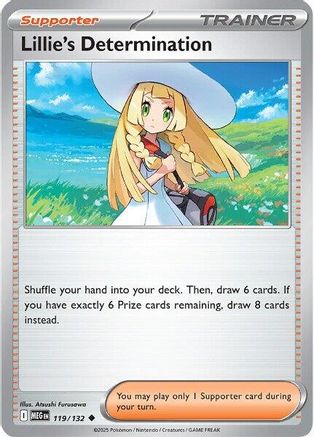 Lillie's Determination 119/132  - Reverse Holofoil ME01 Mega Evolution - Uncommon