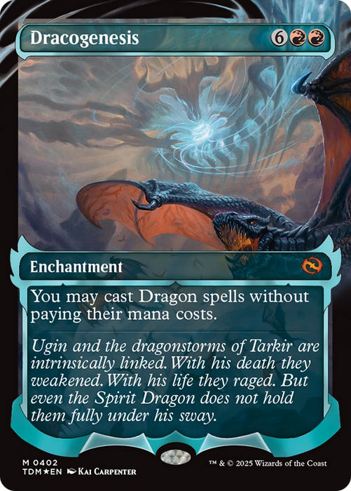 Dracogenesis (TDM-402) - Tarkir: Dragonstorm: (Showcase, enchantment) (Borderless) Foil
