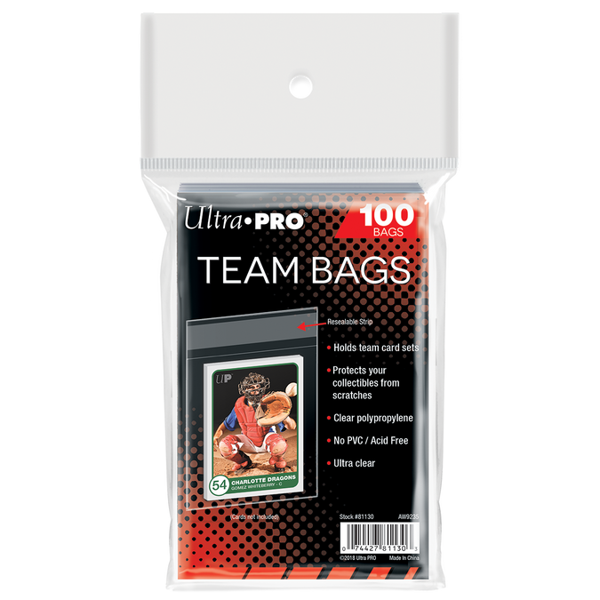 Ultra Pro Resealable Bags - Team Bags - 100ct