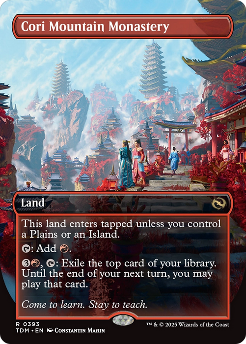 Cori Mountain Monastery (TDM-393) - Tarkir: Dragonstorm (Borderless) Foil