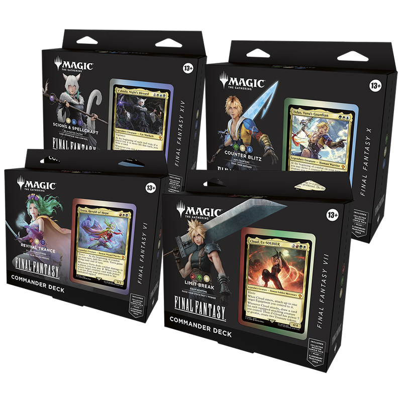 MTG Universes Beyond: Final Fantasy Commander Deck - Set of 4