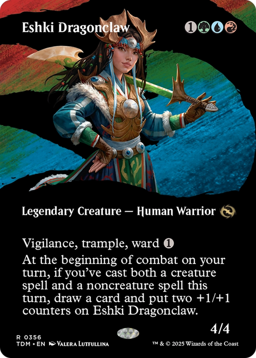 Eshki Dragonclaw (TDM-356) - Tarkir: Dragonstorm: (Showcase) (Borderless) Foil