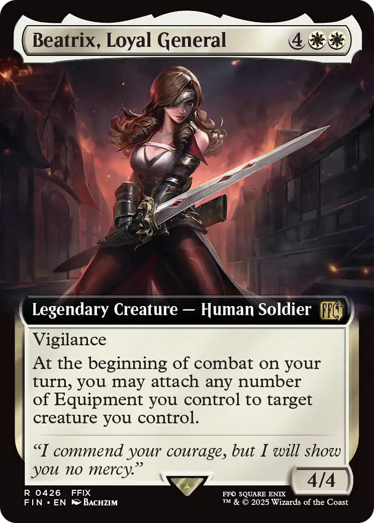 Beatrix, Loyal General (FIN-426) - FINAL FANTASY: (Extended Art) Foil
