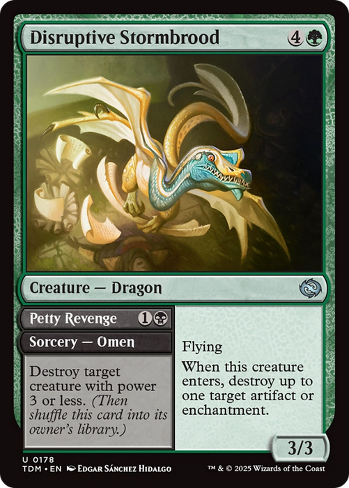 Disruptive Stormbrood // Petty Revenge (TDM-178) - Tarkir: Dragonstorm
