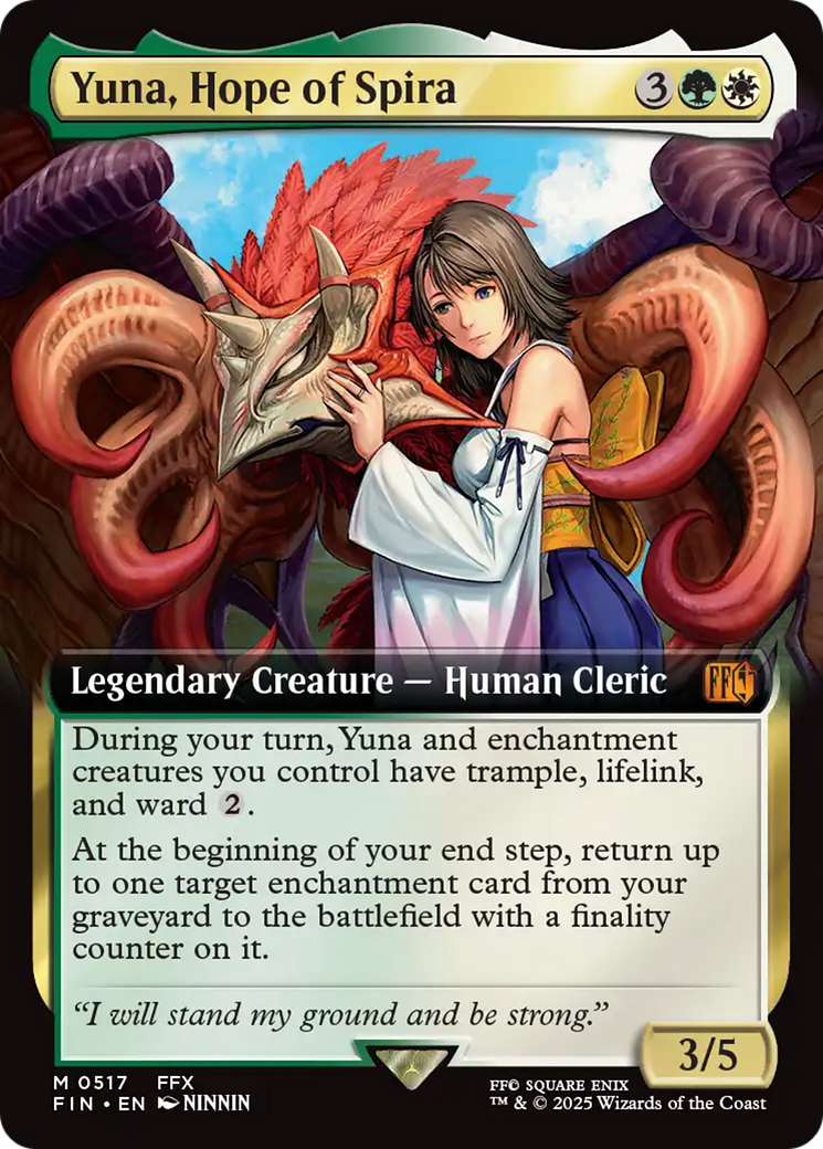 Yuna, Hope of Spira (FIN-517) - FINAL FANTASY: (Extended Art) Foil