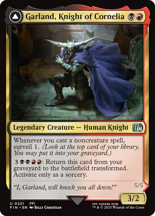 Garland, Knight of Cornelia // Chaos, the Endless (FIN-221) - FINAL FANTASY Foil
