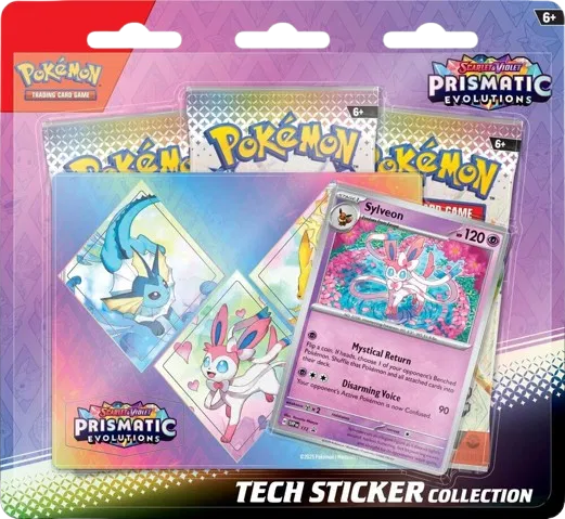 Pokemon Prismatic Evolutions Tech Sticker Collection