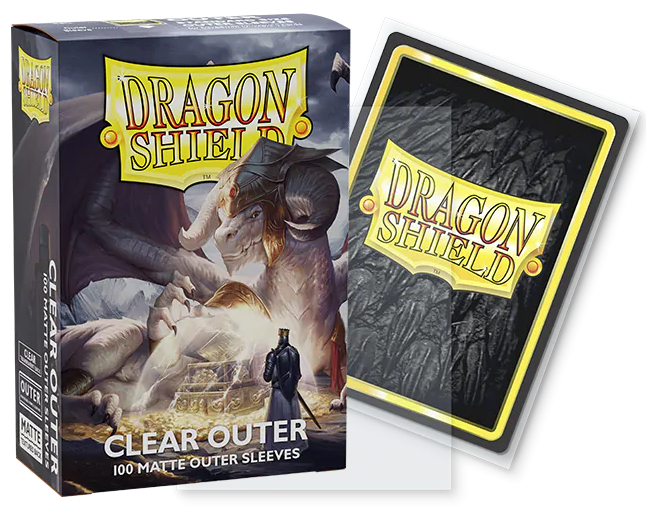 Dragon Shield 100ct Standard Size Outer Sleeves Clear Matte