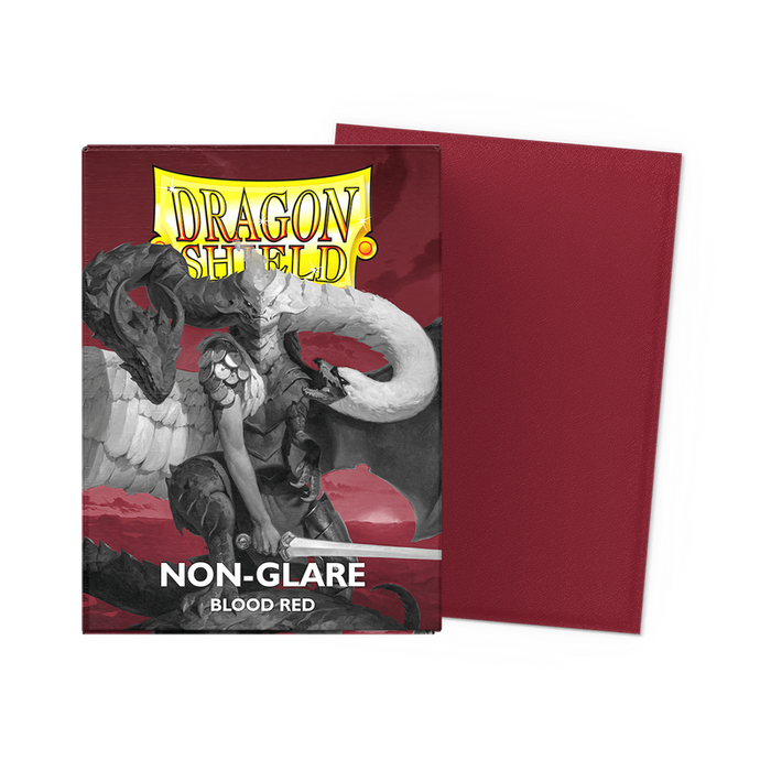 Dragon Shield Matte Blood Red Sleeves (Non Glare)