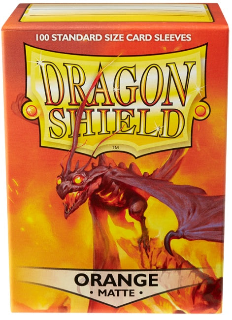 Dragon Shield Orange Matte Sleeves Standard Size