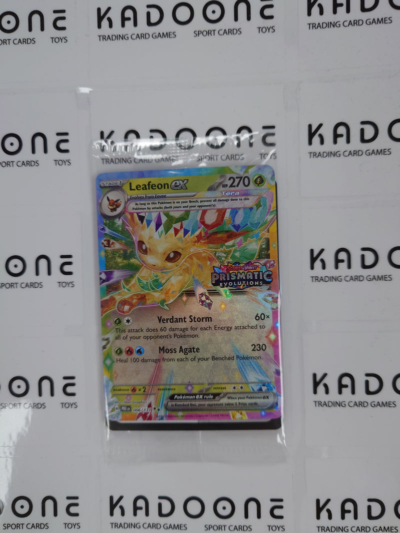 Pokemon  Leafeon ex - 006/131 (Prismatic Evolutions Stamp) Sealed