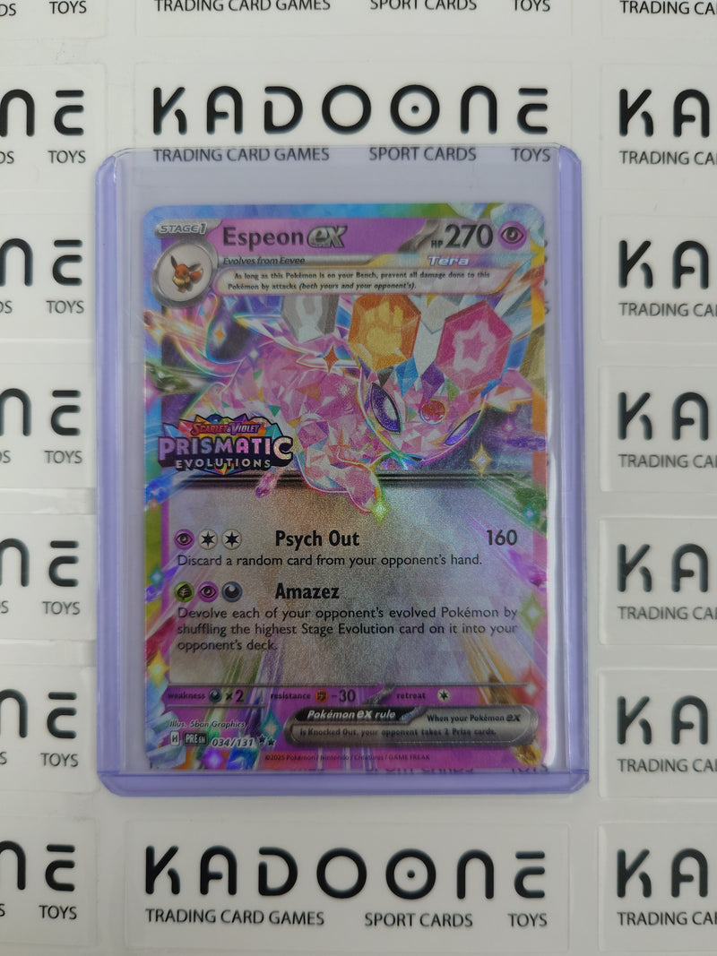 Pokemon Espeon ex (Prismatic Evolutions Stamp) 034/131