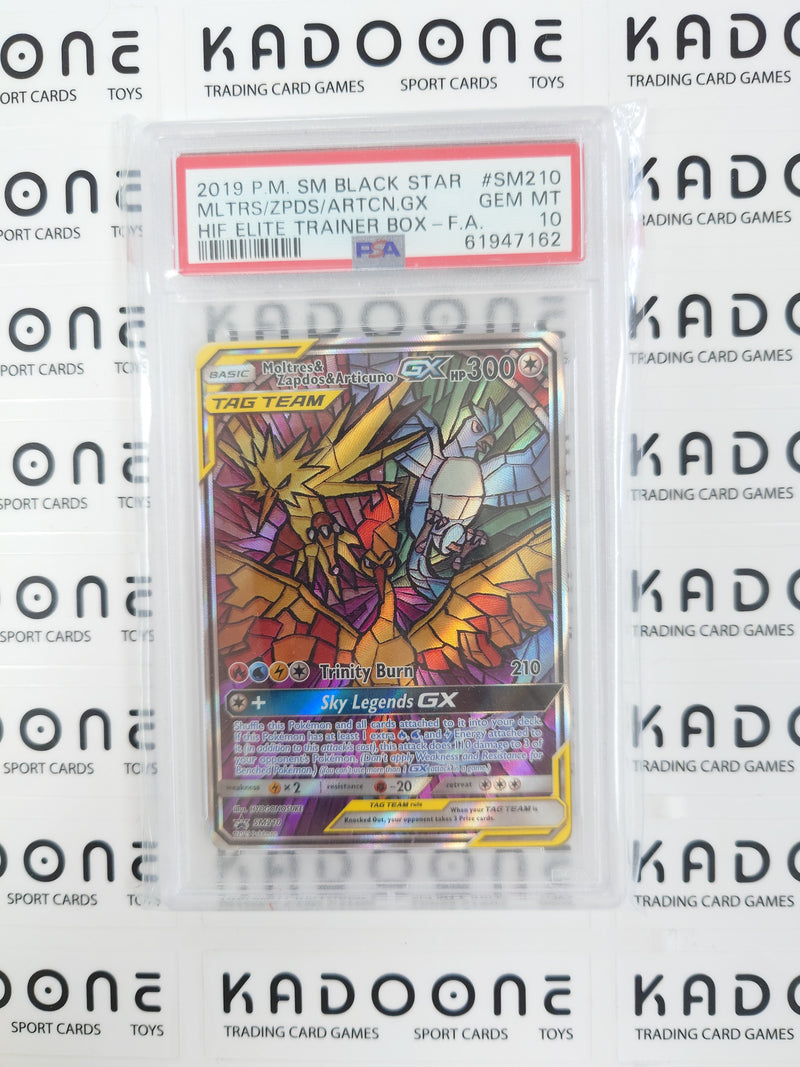 Pokemon Moltres & Zapdos & Articuno GX SM210 PSA10