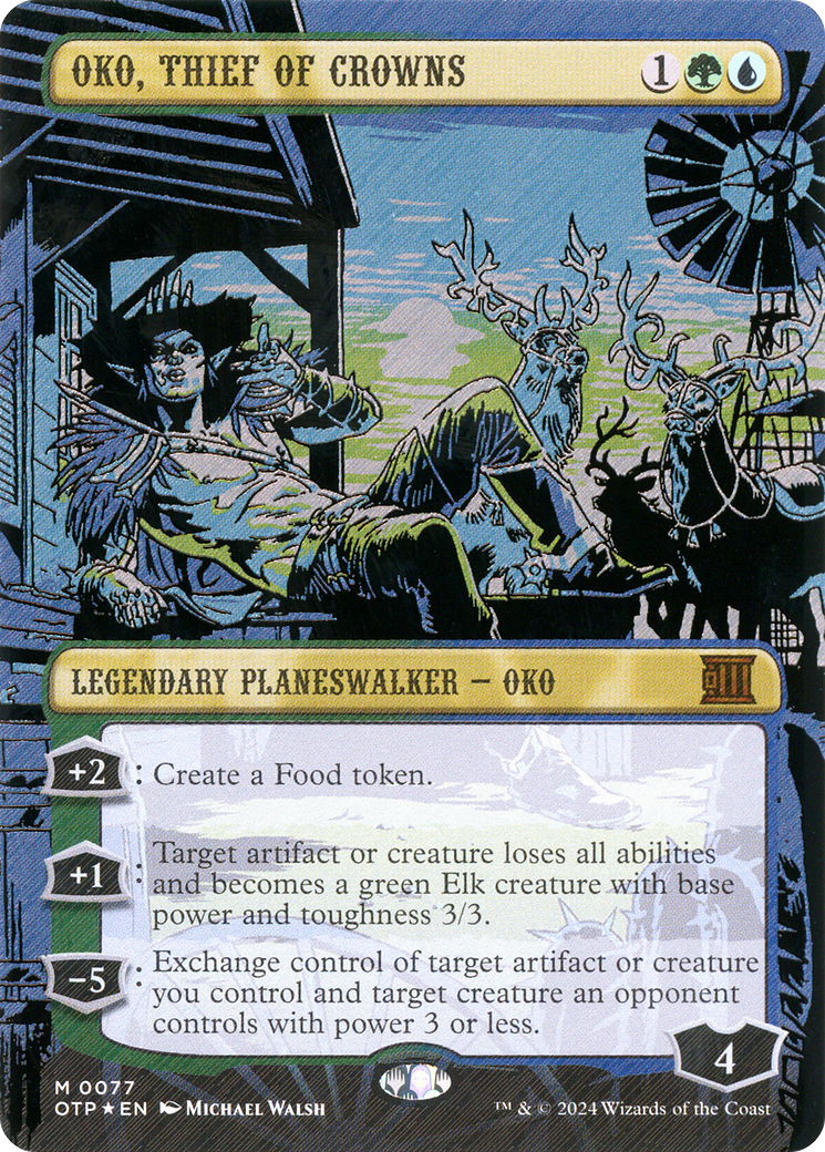 Oko, Thief of Crowns (OTP-077) - Breaking News (Borderless) Foil