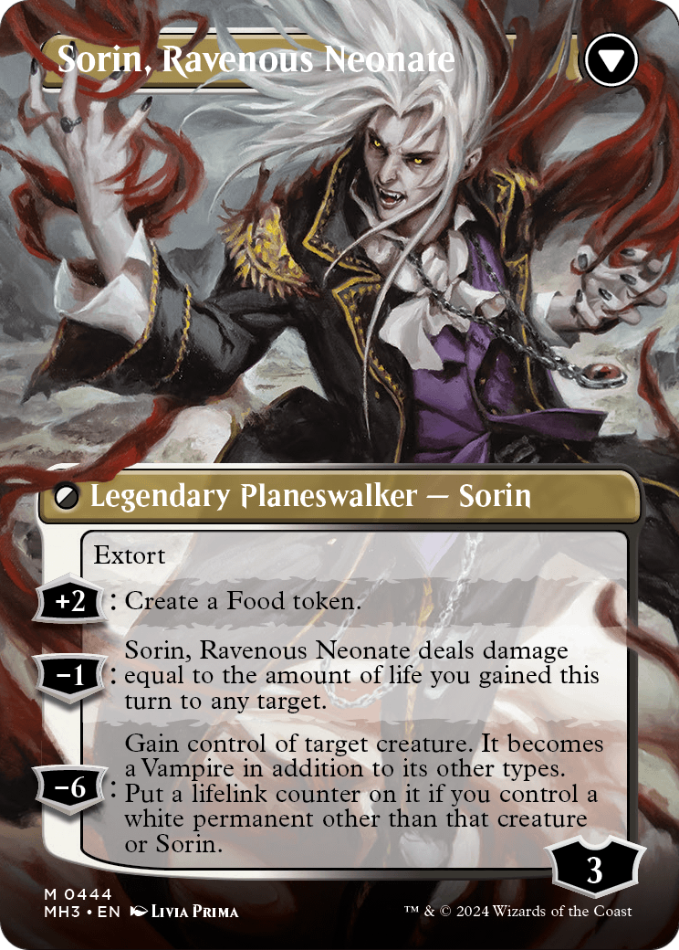 Sorin of House Markov (Borderless) (MH3-444) - Modern Horizons 3 (Borderless) Foil