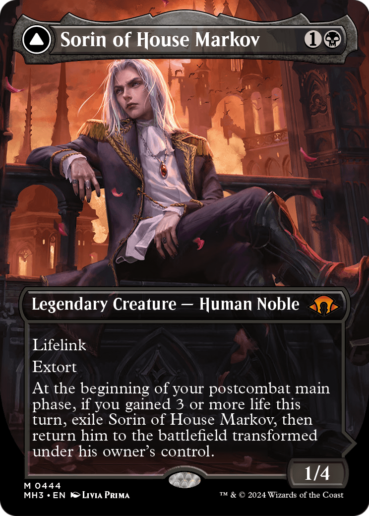Sorin of House Markov (Borderless) (MH3-444) - Modern Horizons 3 (Borderless) Foil
