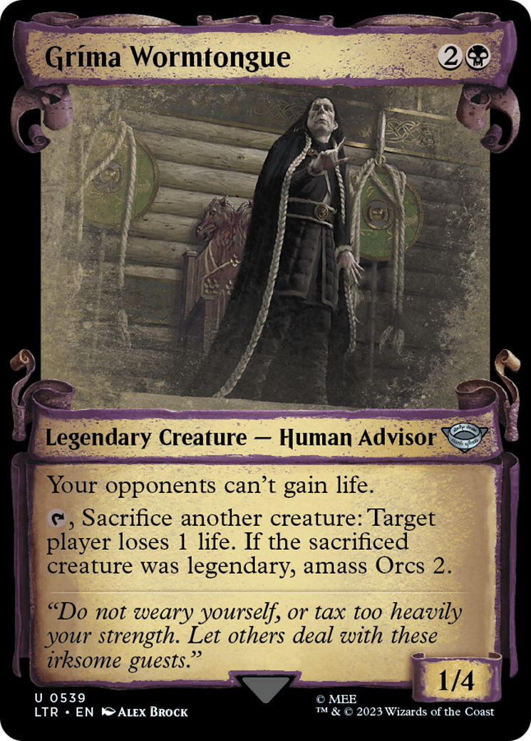 Grima Wormtongue (Showcase Scrolls) (LTR-539) - The Lord of the Rings: Tales of Middle-earth: (Showcase) Foil