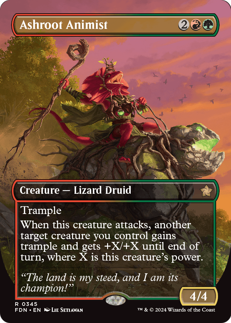 Ashroot Animist (Borderless) (FDN-345) - Foundations (Borderless)