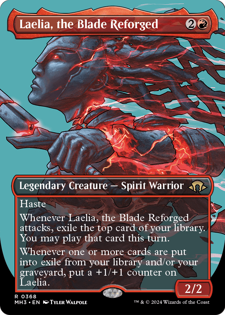 Laelia, the Blade Reforged (Borderless) (MH3-368) - Modern Horizons 3 (Borderless) Foil
