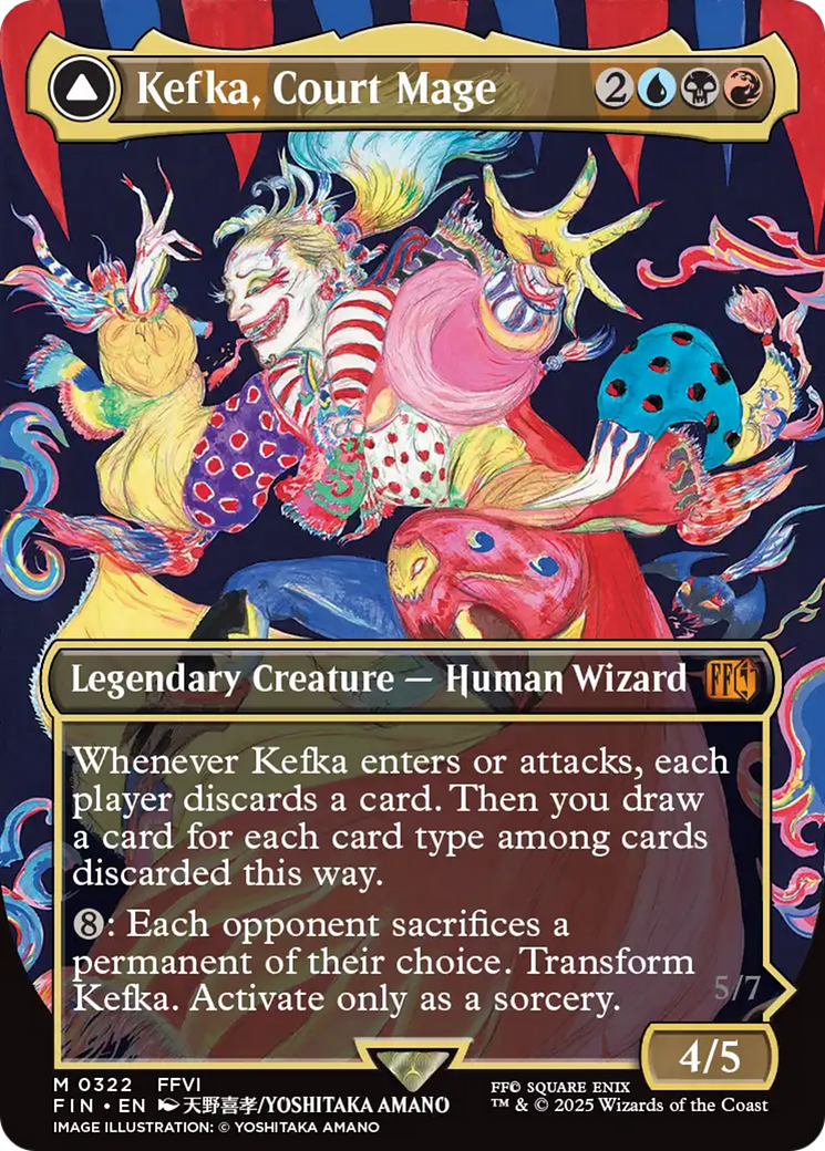 Kefka, Court Mage // Kefka, Ruler of Ruin (FIN-322) - FINAL FANTASY (Borderless) Foil