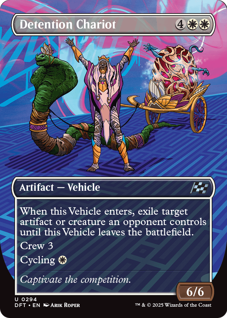 Detention Chariot (Borderless) (DFT-294) - Aetherdrift (Borderless) Foil