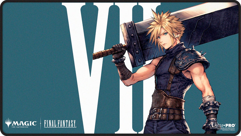 UP Playmat MTG Final Fantasy Cloud, EX-Soldier Black Stitched (Pre-Order)