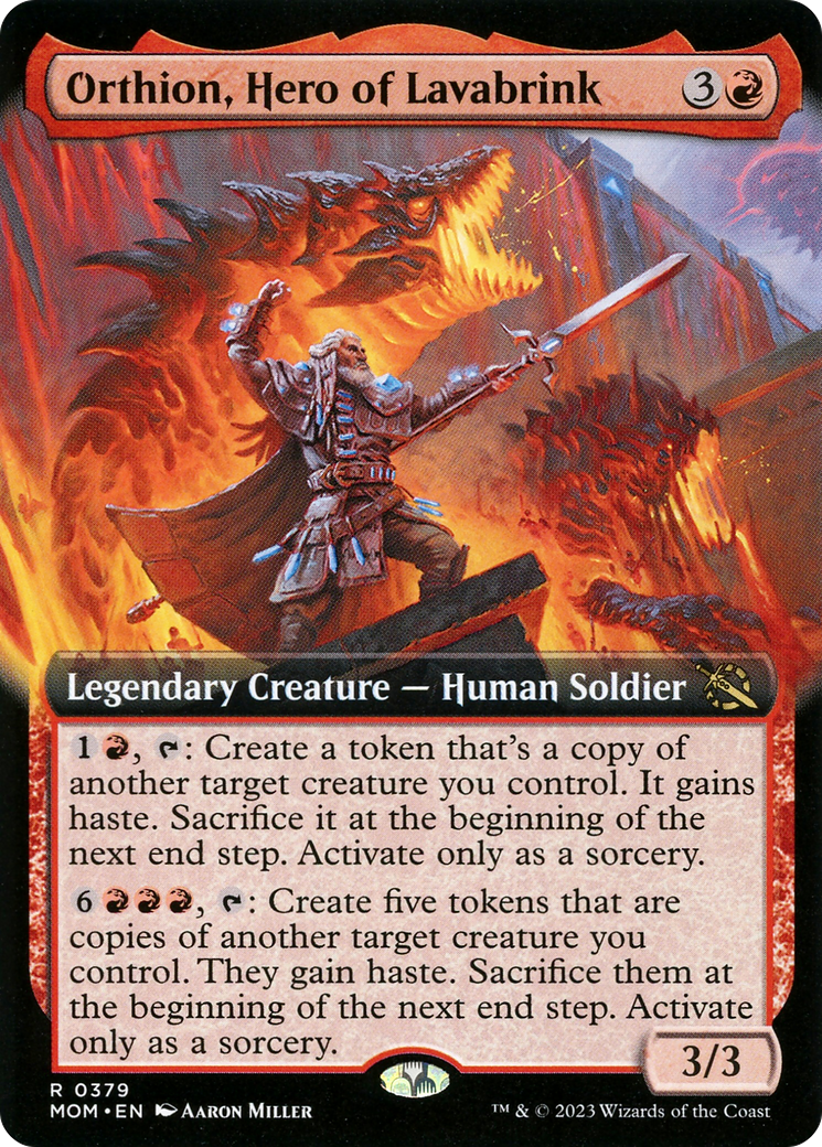 Orthion, Hero of Lavabrink (Extended Art) (MOM-379) - March of the Machine: (Extended Art)