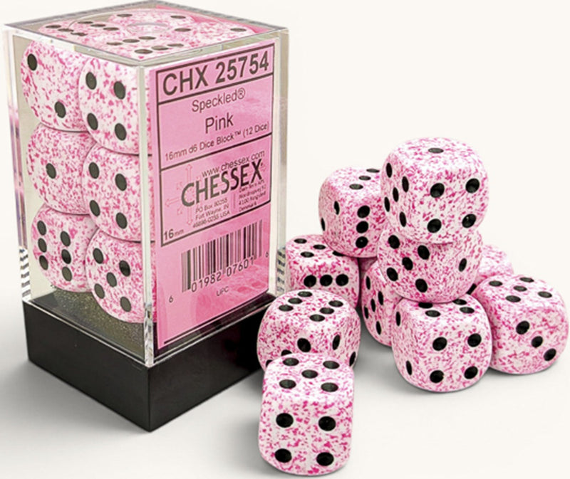 Speckled 12D6 Pink 16mm (Pre-Order)