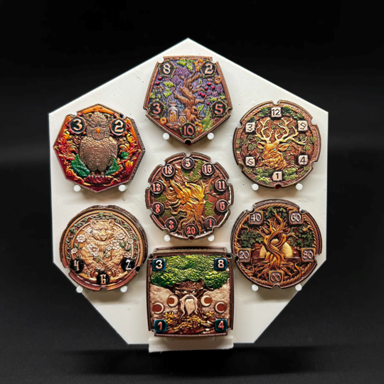 Flipdie Druid Metal Dice Coin Set (Pre-Order)