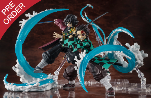 Tamashii Nations Demon Slayer Tanjiro Kamado and Giyu Tomioka Water Breathing Effect Set (Pre-Order)