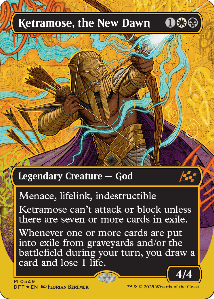 Ketramose, the New Dawn (Borderless) (First-Place Foil) (DFT-549) - Aetherdrift (Borderless) Foil