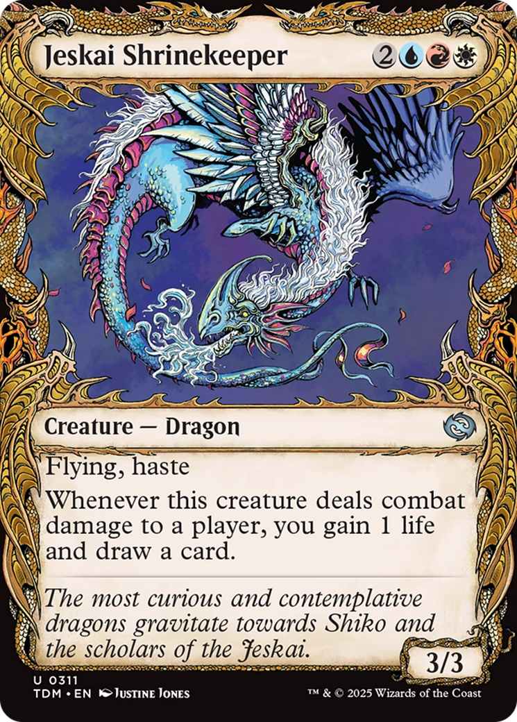 Jeskai Shrinekeeper (TDM-311) - Tarkir: Dragonstorm: (Showcase)
