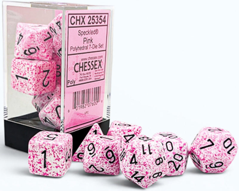 Speckled 7-Die Set Polyhedral Pink (Pre-Order)