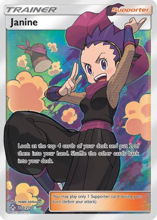 Janine (Full Art) 210  - Holofoil SM  Unbroken Bonds - Ultra Rare