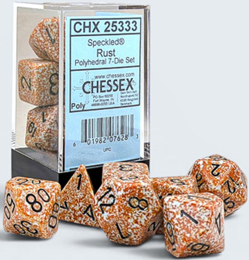 Speckled 7-Die Set Polyhedral Rust (Pre-Order)