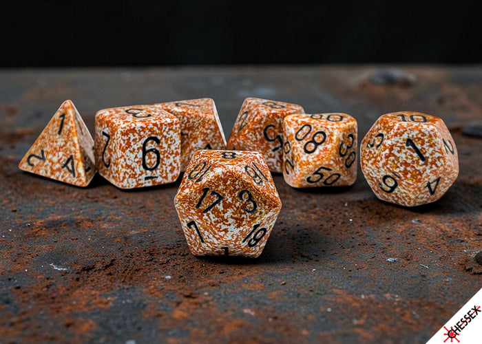 Speckled 7-Die Set Polyhedral Rust (Pre-Order)