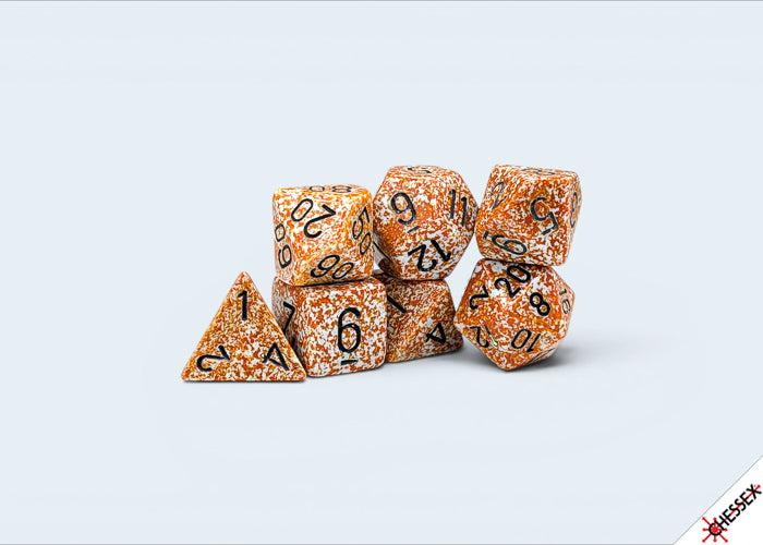 Speckled 7-Die Set Polyhedral Rust (Pre-Order)