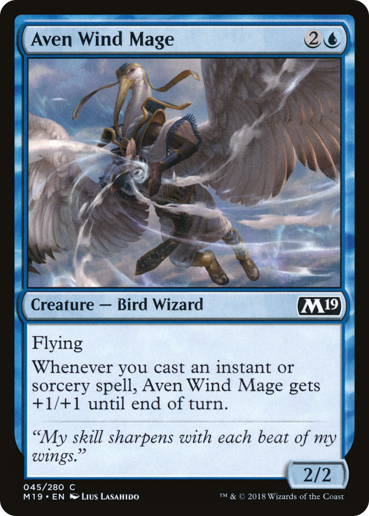 Aven Wind Mage (M19-045) - Core Set 2019 Foil