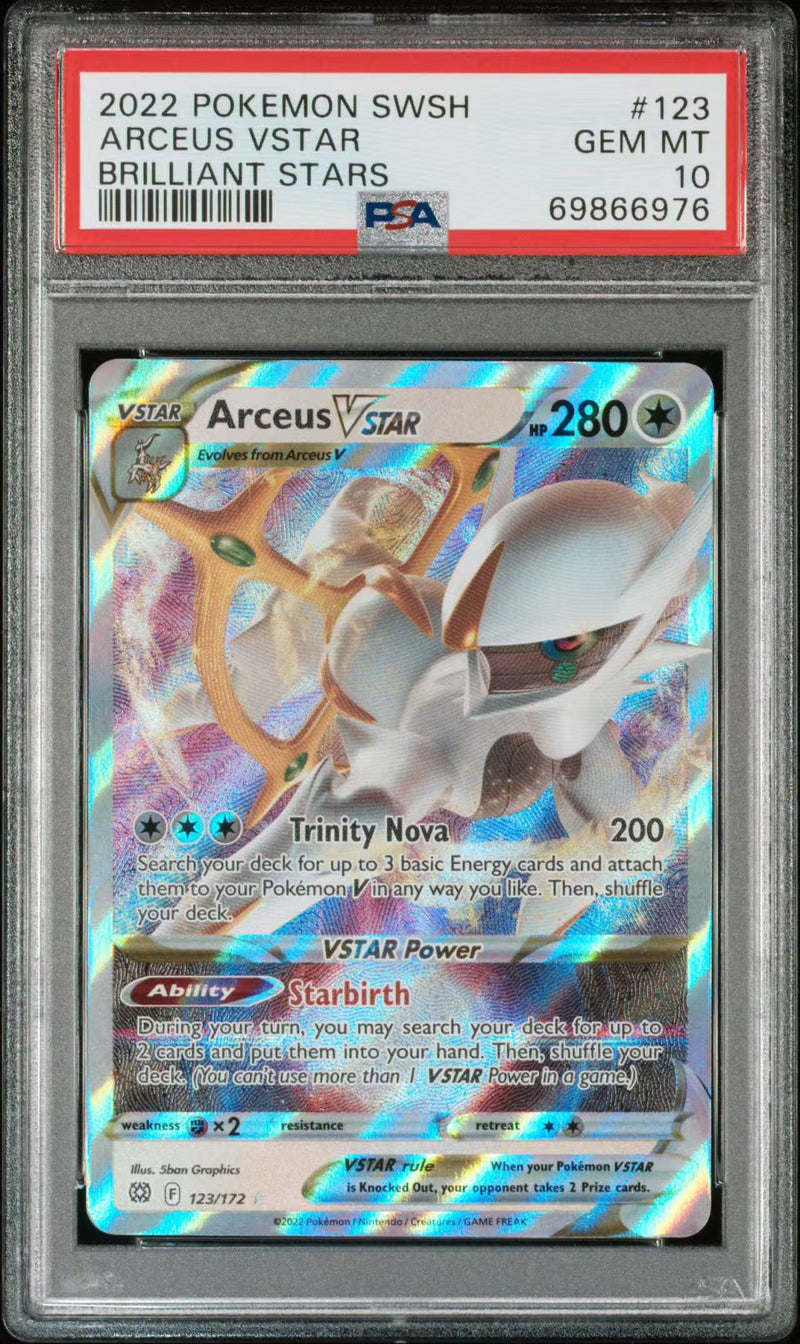 Pokemon 2022 Brilliant Stars Arceus VSTAR (123/172) PSA 10